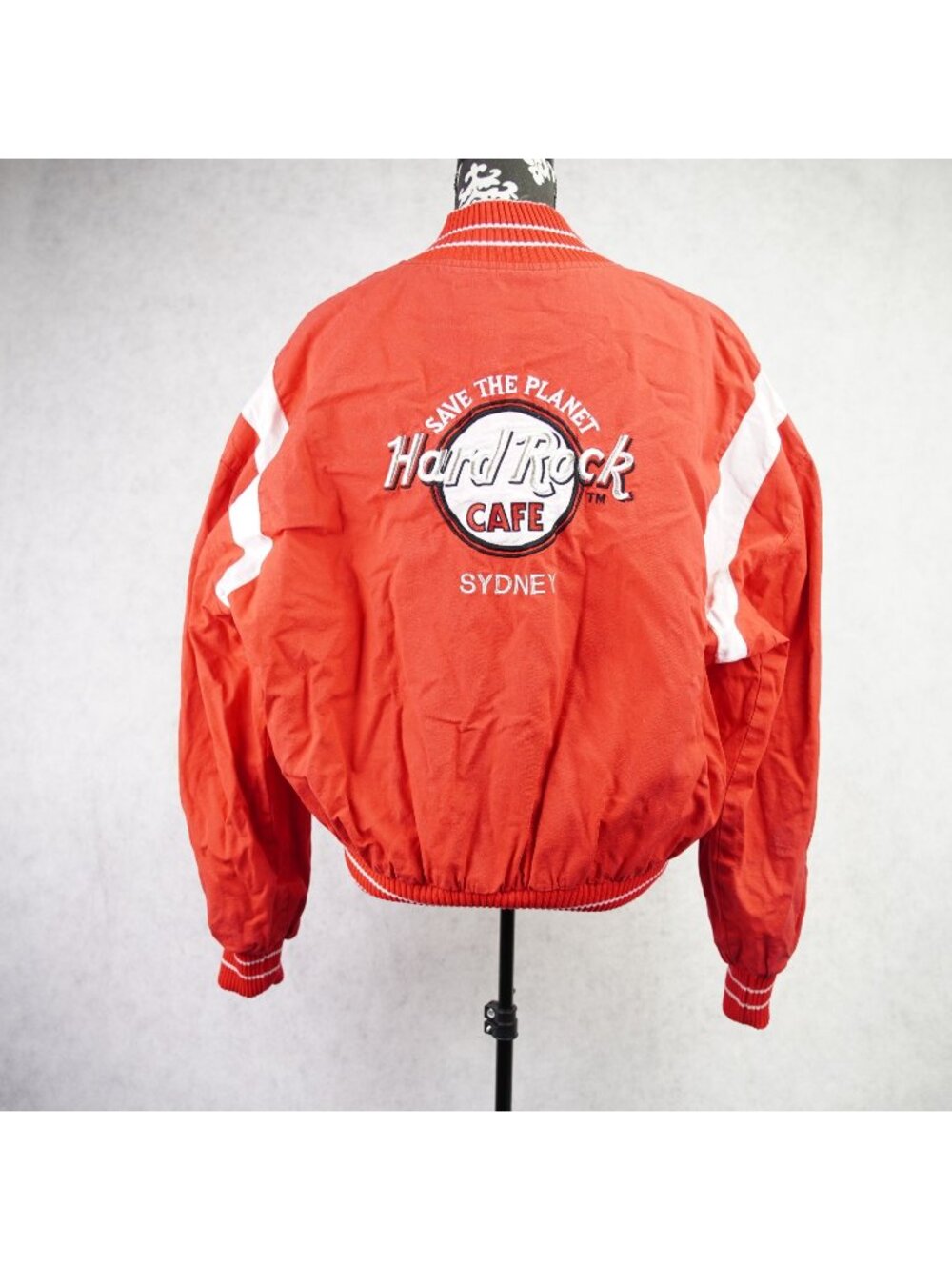 Vintage Hard Rock Cafe Sydney Varsity Jacket Womens Size XL Overiszed 80s 90s
